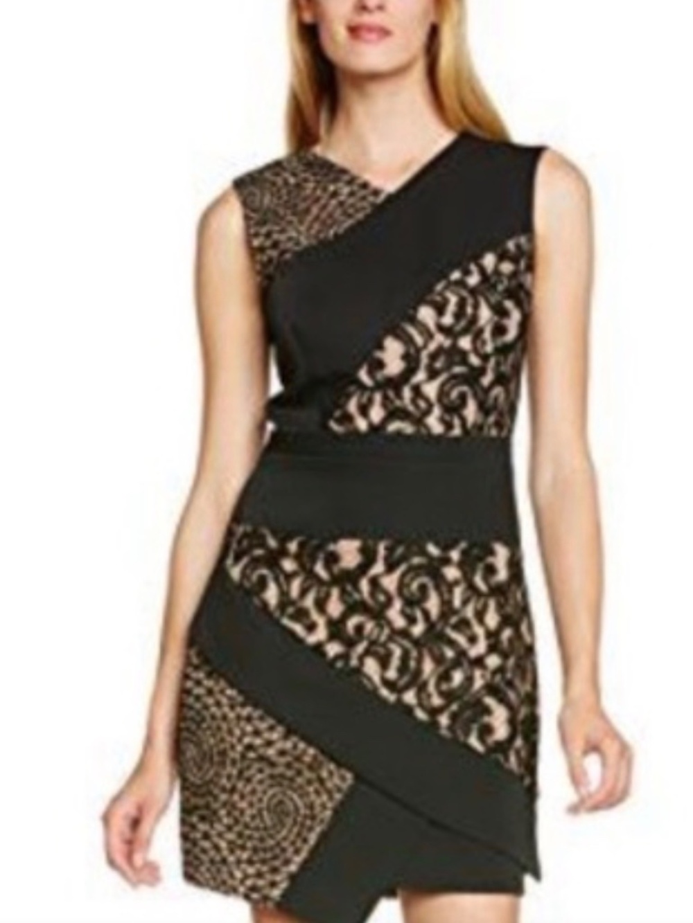 NWOT BCBG Max Azria Dalia Sleeveless Lace Mini Dress 6